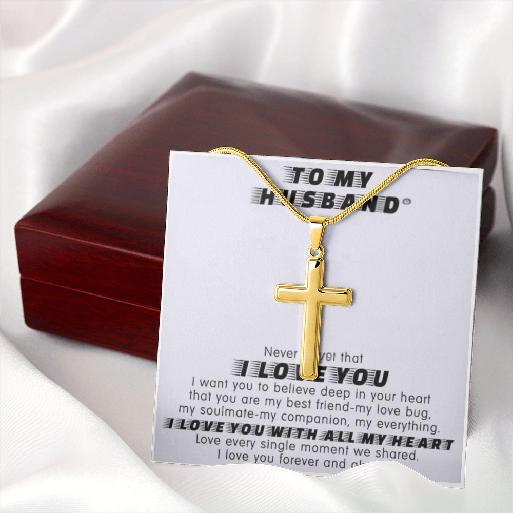 Cross Necklace with Snake Chain