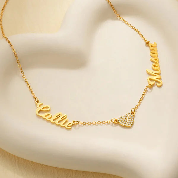Heartelle - Custom name pendant necklace-CustomLove