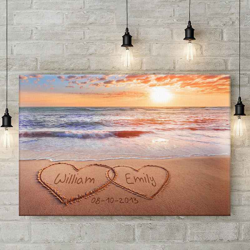 Personalized Canvas "Vintage Street Sign for Couples" - You Are My Everything - CustomLove