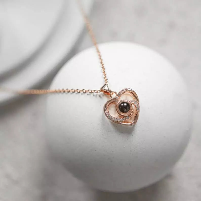 Personalized Photo Projection Necklace-CustomLove