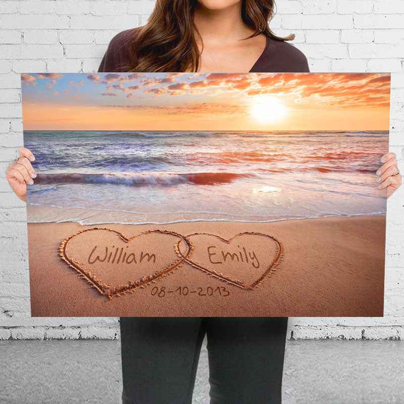Personalized Canvas "Vintage Street Sign for Couples" - You Are My Everything - CustomLove