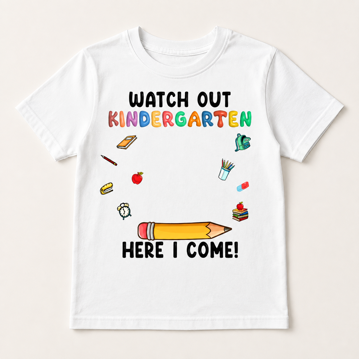 Personalized Watch Out Kindergarten T-Shirt for Kids