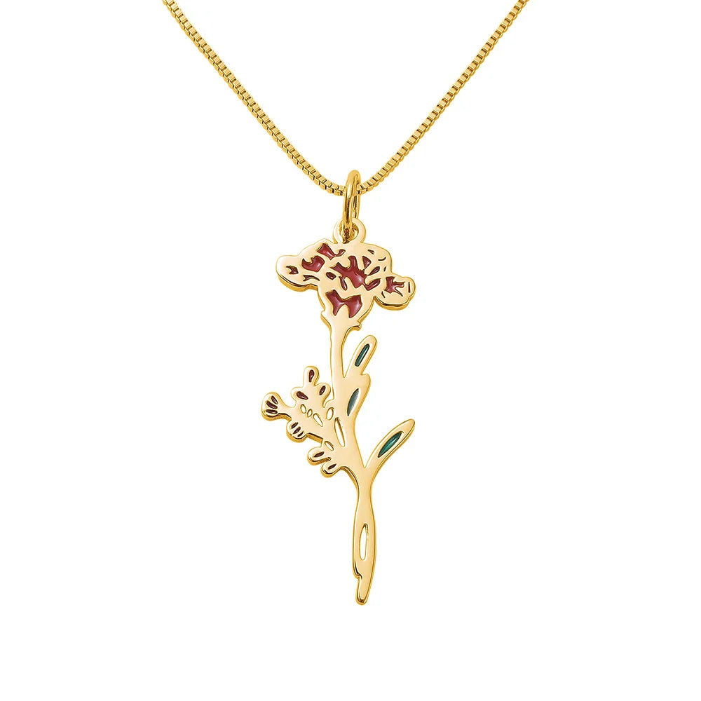 Florabond - Birth flower bouquet necklace-CustomLove