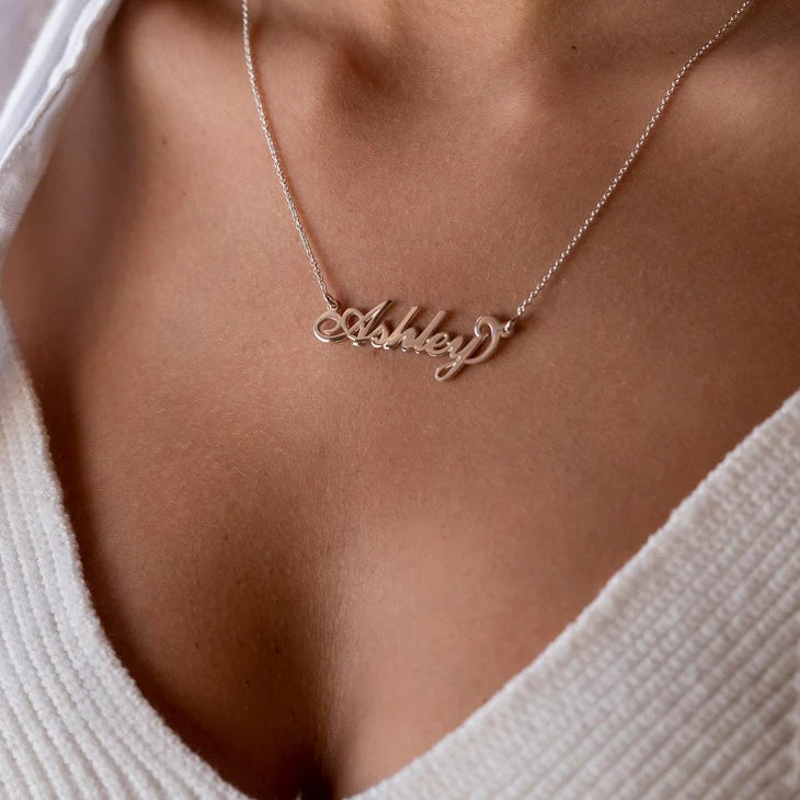 Personalized Carrie Nameplate Necklace-CustomLove