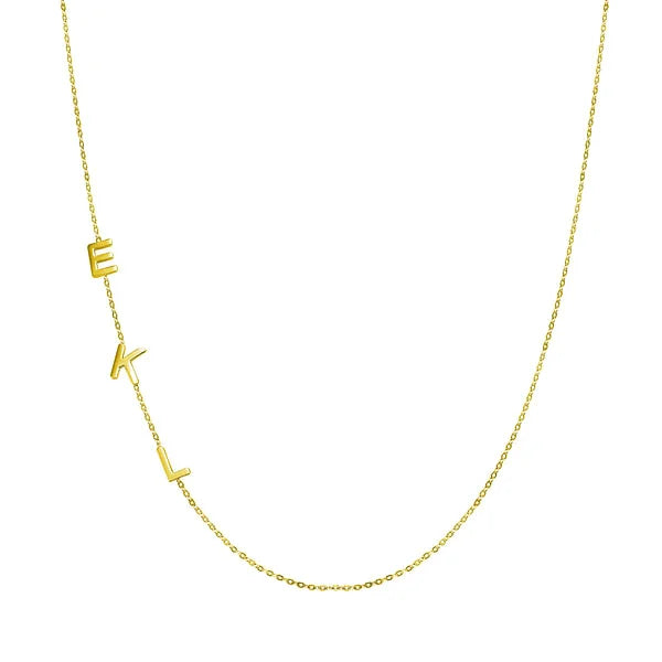 Customized Sideways Initial Necklace-CustomLove