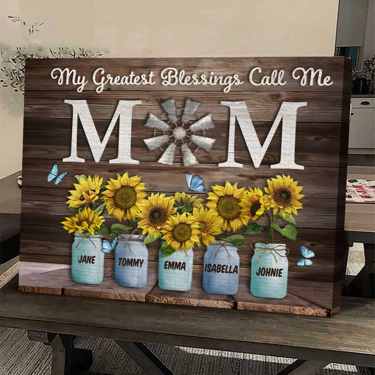 Personalized Canvas "My Greatest Blessings Call Me Mom"-CustomLove