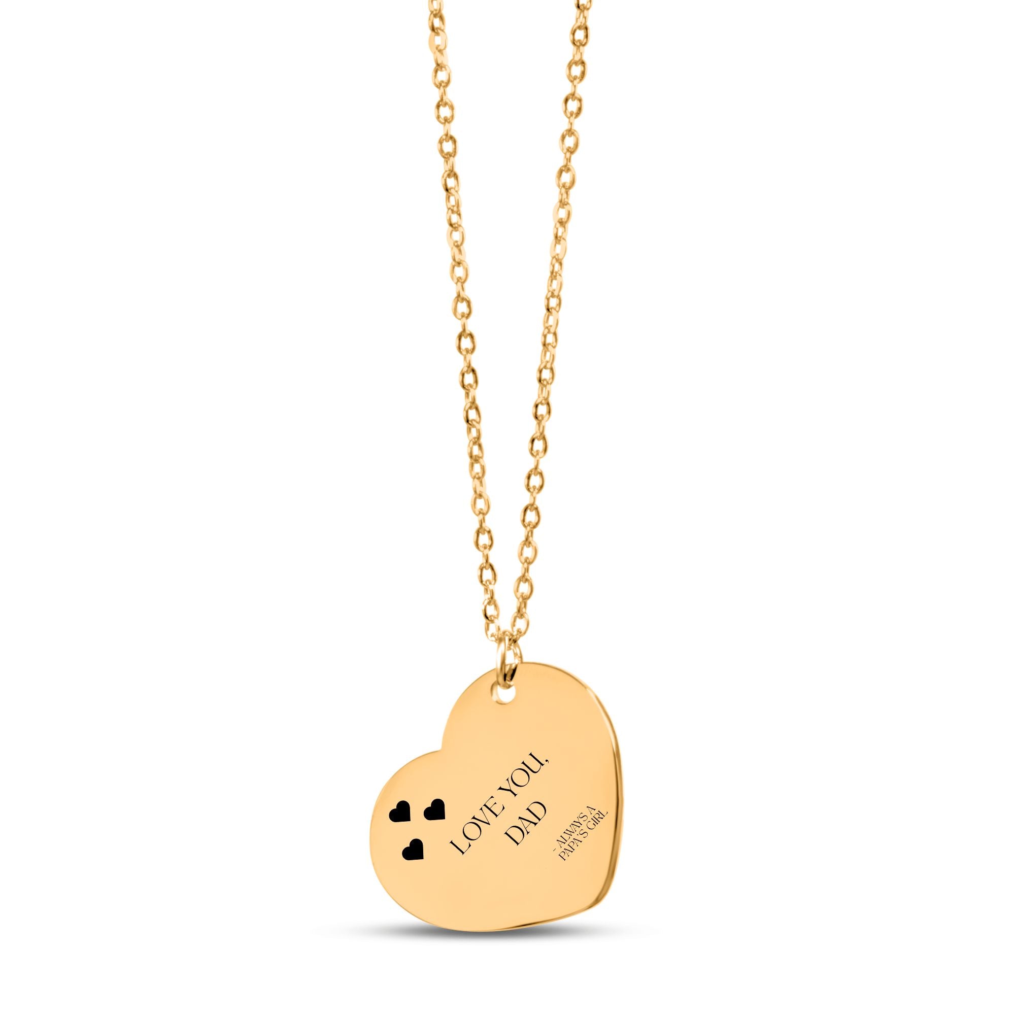 Daddy's Girl Heart Necklace