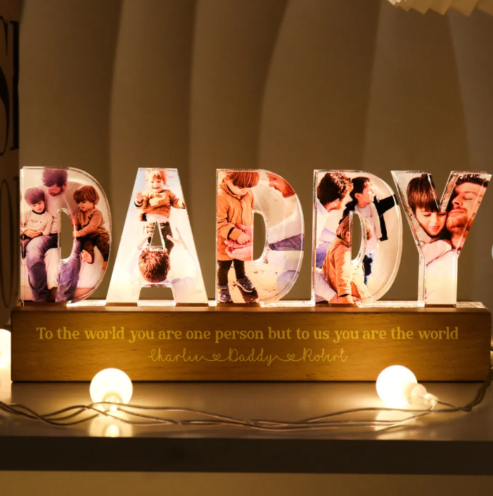 Personalized LED Night Light, Father's Day Gift For Your Men-CustomLove