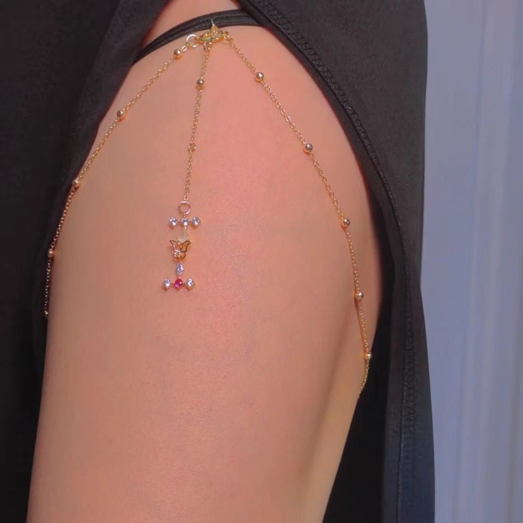 Diamond Initial Leg Chain-CustomLove