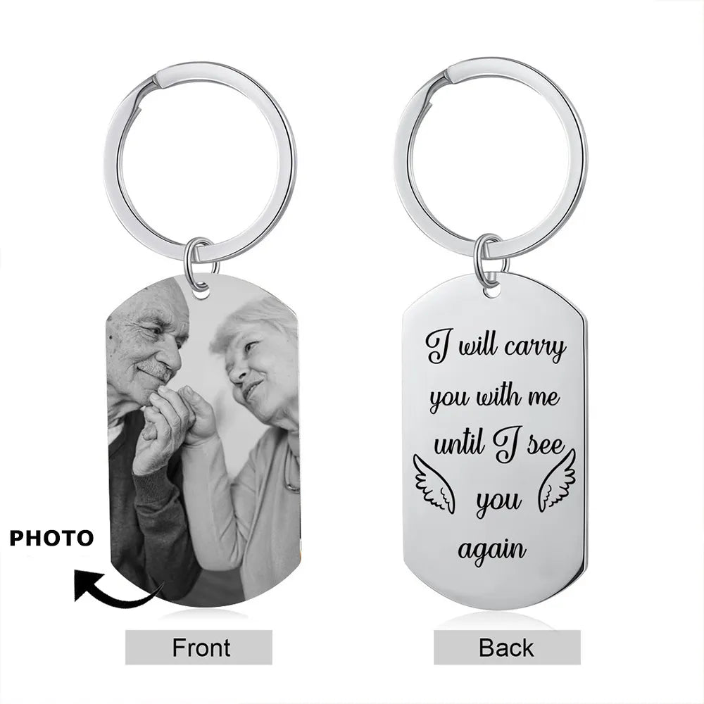 Personalized Dog Tag Keychain - CustomLove