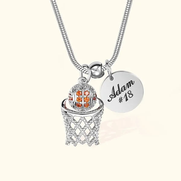 Ballvance - Custom crystal basketball necklace-CustomLove