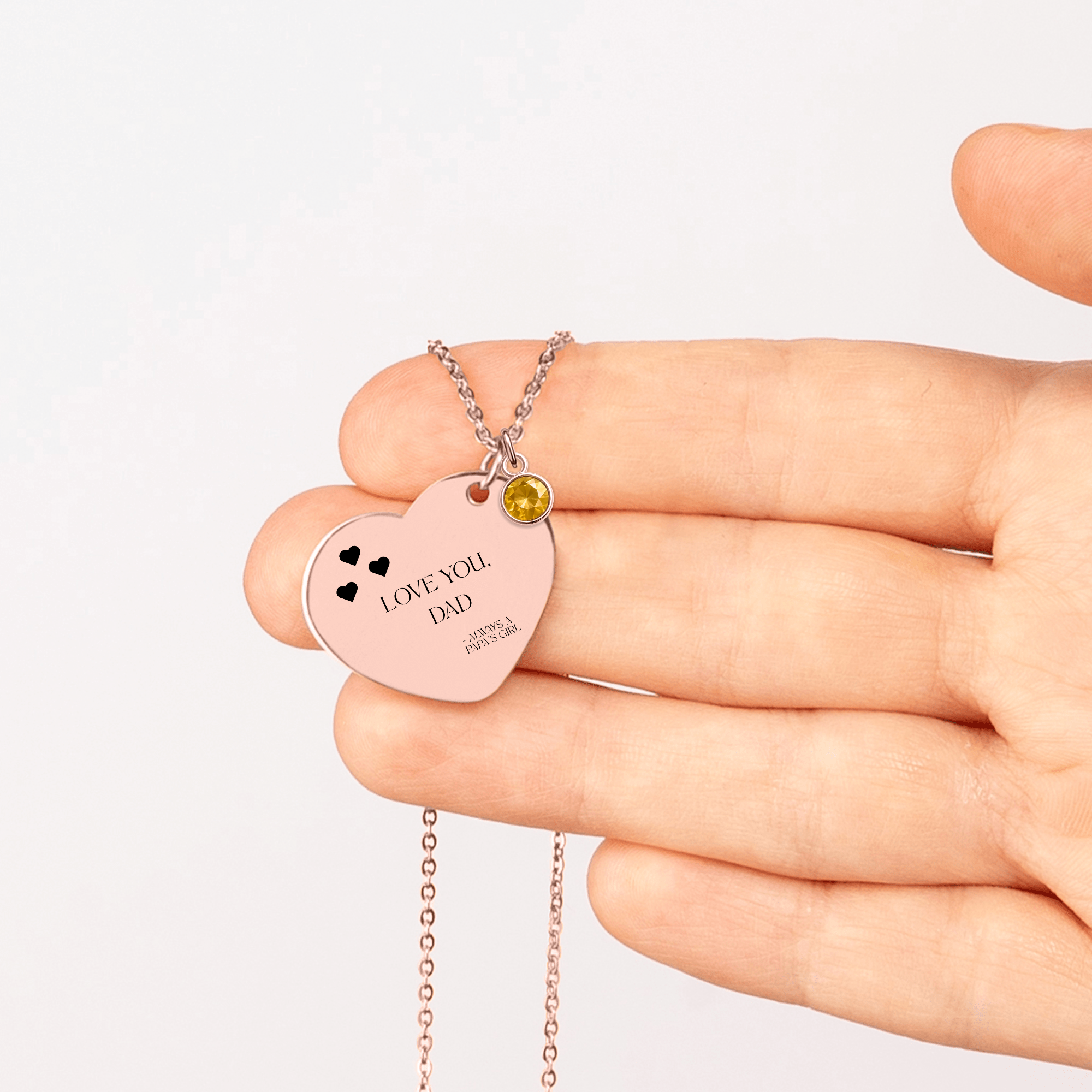 Papa's Girl Gift Necklace to Dad