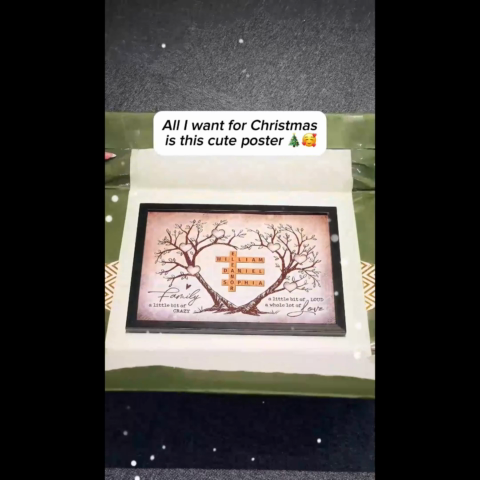 Personalized Poster - Family Heart Tree Crossword Puzzle-CustomLove