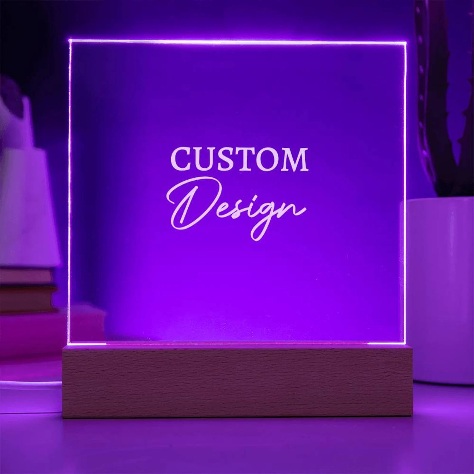 Custom Acrylic Square Plaque with Photo - Gift for Home Decor