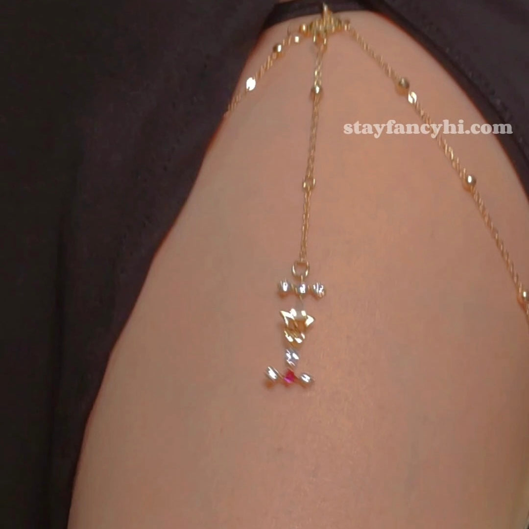 Diamond Initial Leg Chain-CustomLove
