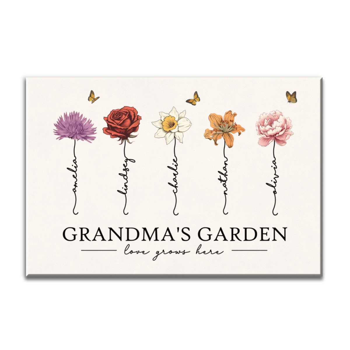 Personalized Canvas - Grandma‘s Garden-CustomLove
