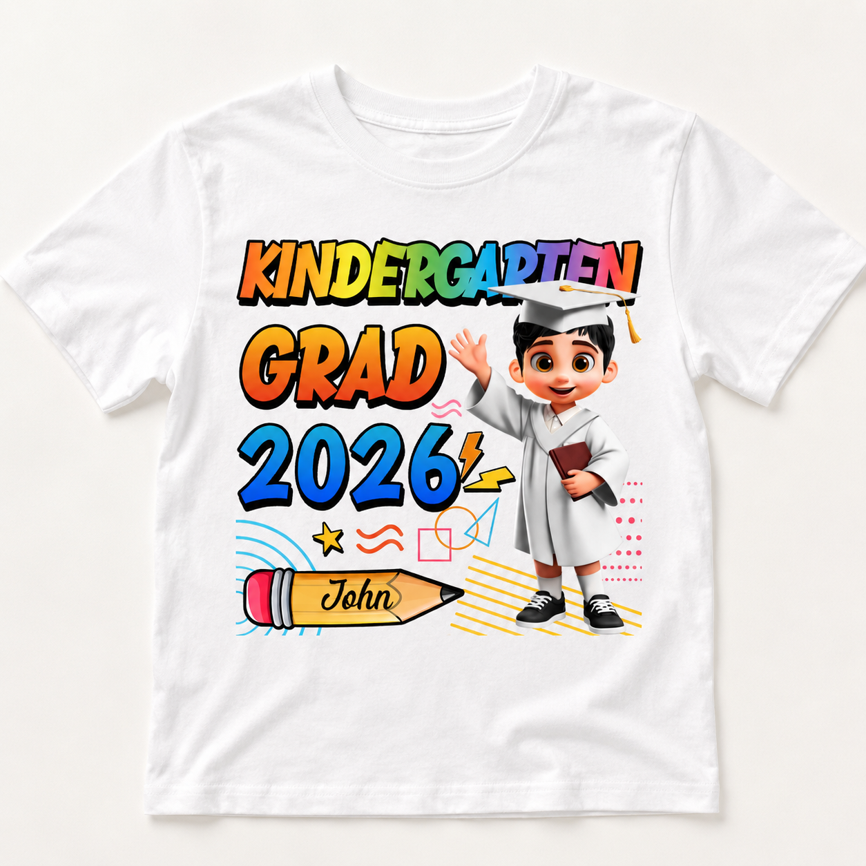 Personalized Preschool & Kindergarten Graduation Shirt