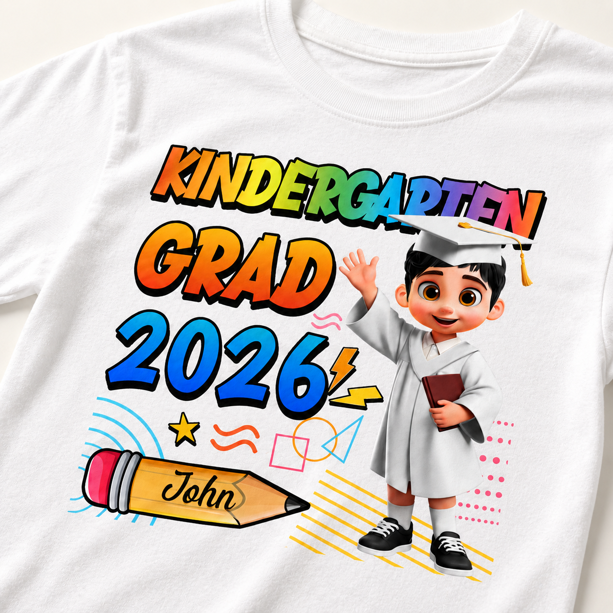 Personalized Preschool & Kindergarten Graduation Shirt