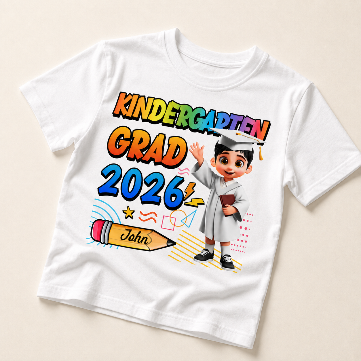 Personalized Preschool & Kindergarten Graduation Shirt