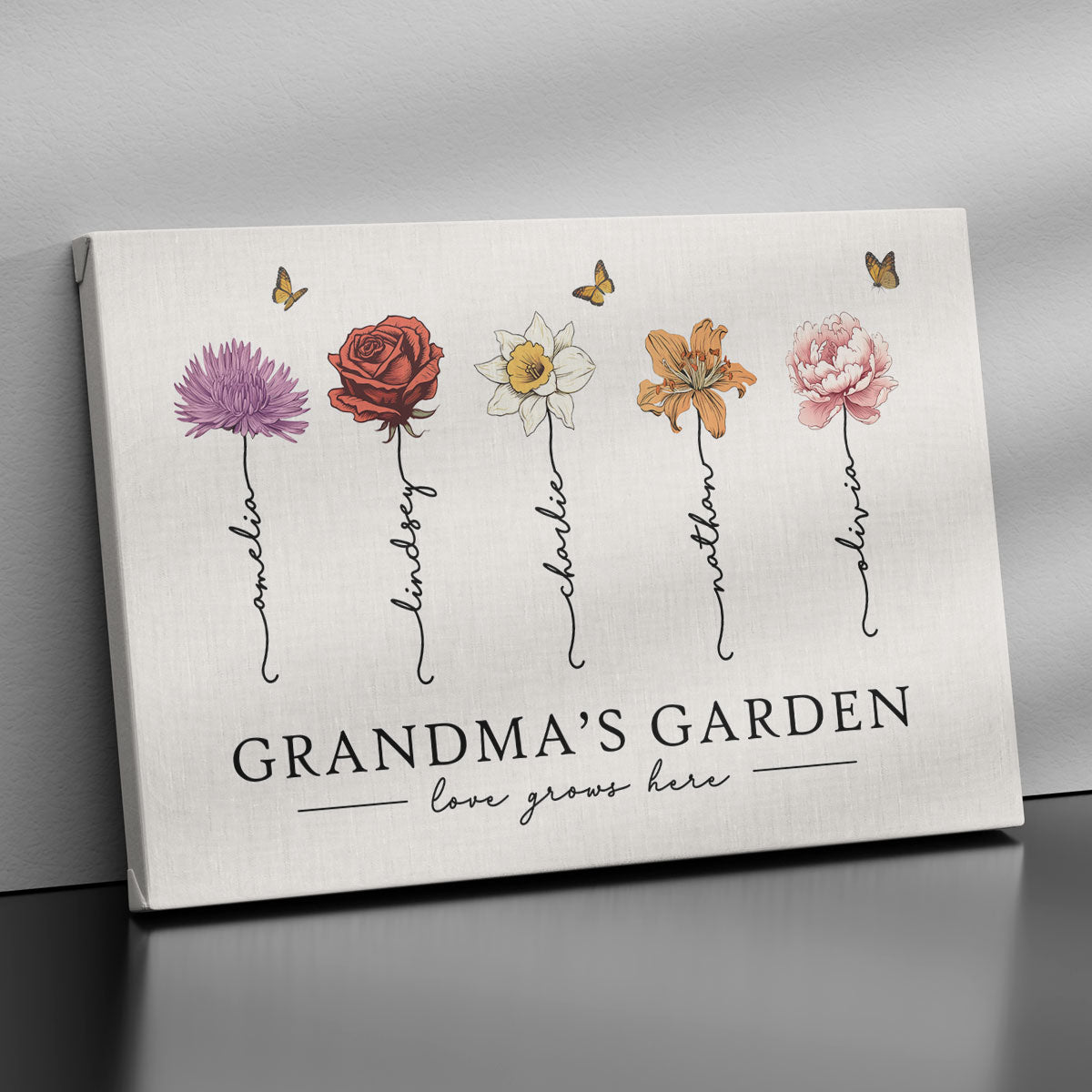 Personalized Canvas - Grandma‘s Garden-CustomLove