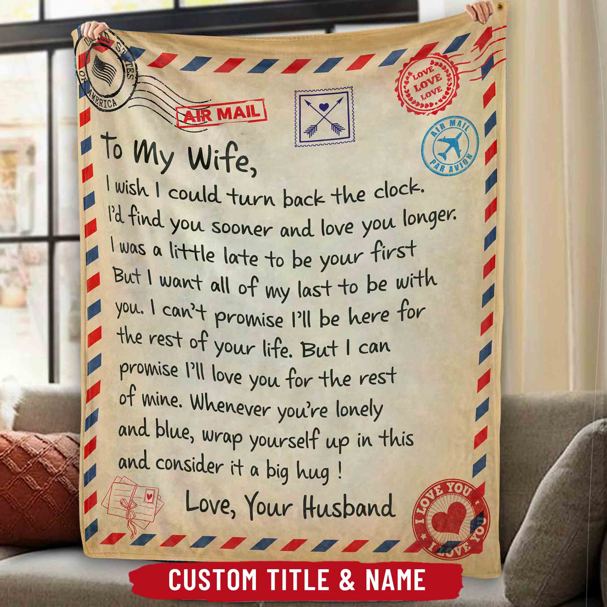 Personalized Love Letter Blanket-CustomLove