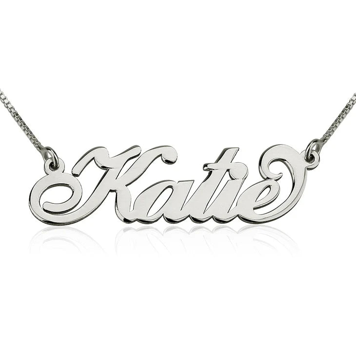 Personalized Carrie Nameplate Necklace-CustomLove