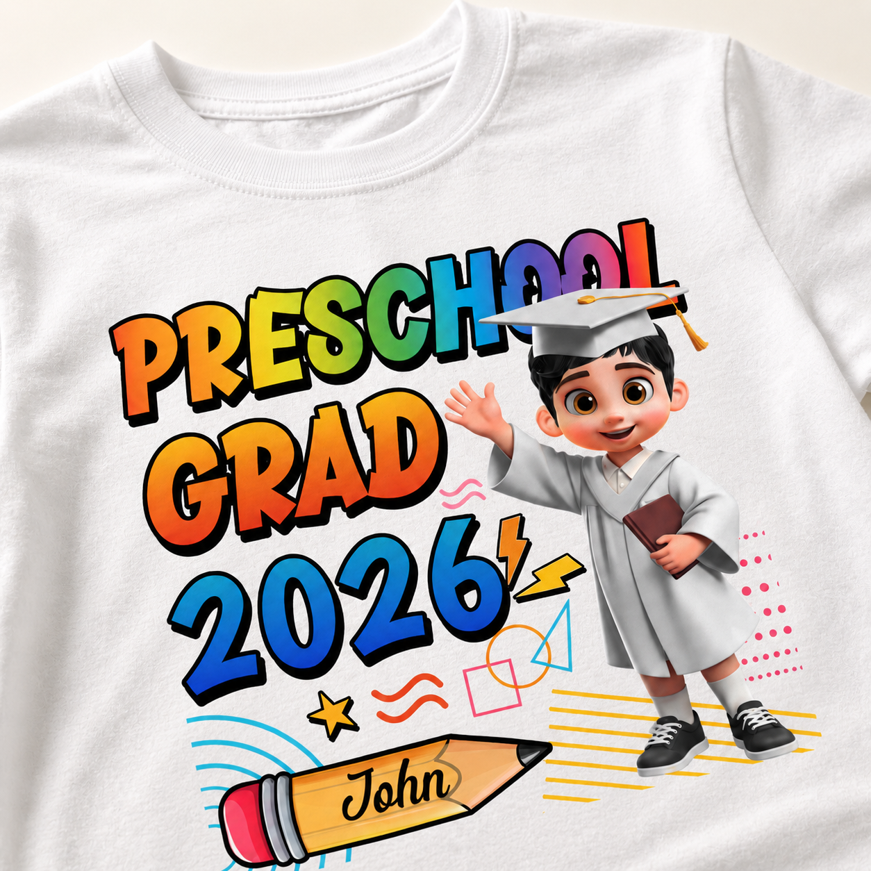 Personalized Preschool & Kindergarten Graduation Shirt