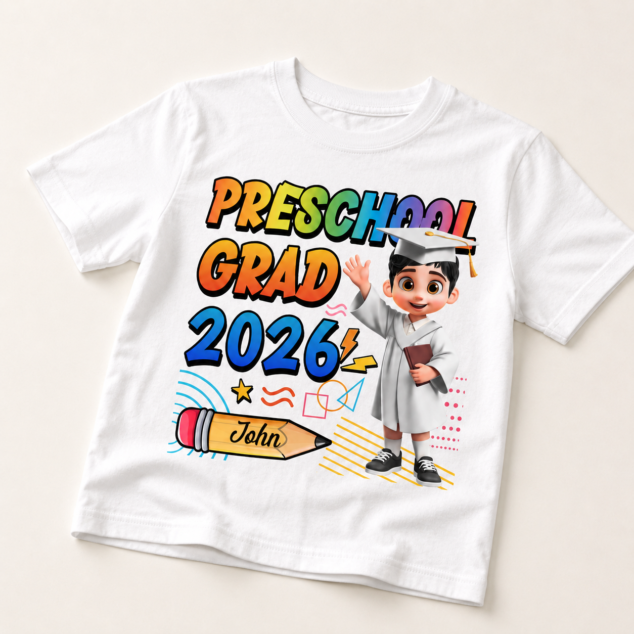 Personalized Preschool & Kindergarten Graduation Shirt
