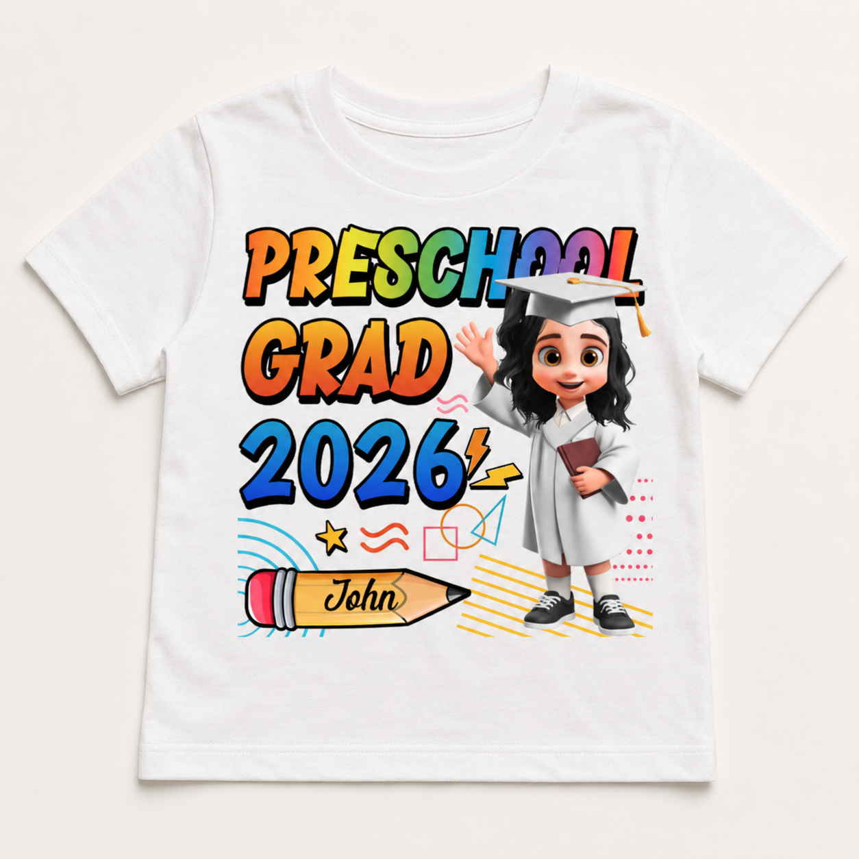 Personalized Preschool & Kindergarten Graduation Shirt