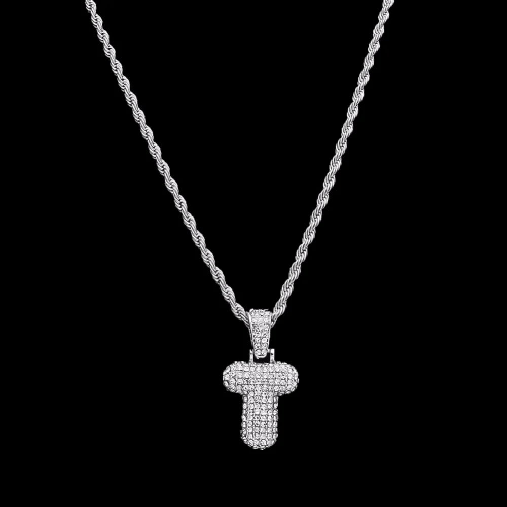 Hip Hop Iced Bubble Letters Necklace-CustomLove