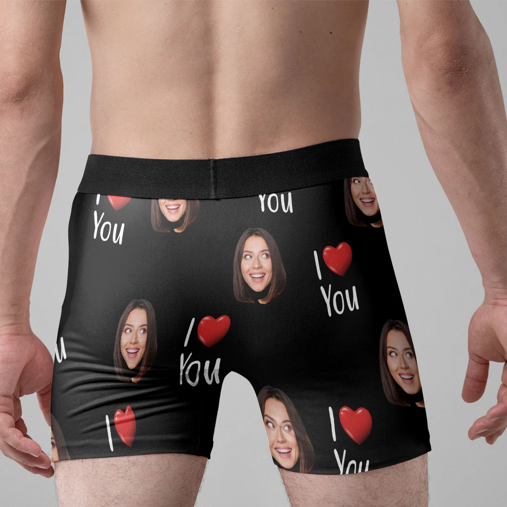Personalized Photo Men's Boxer Briefs - Property Of Girlfriends-CustomLove