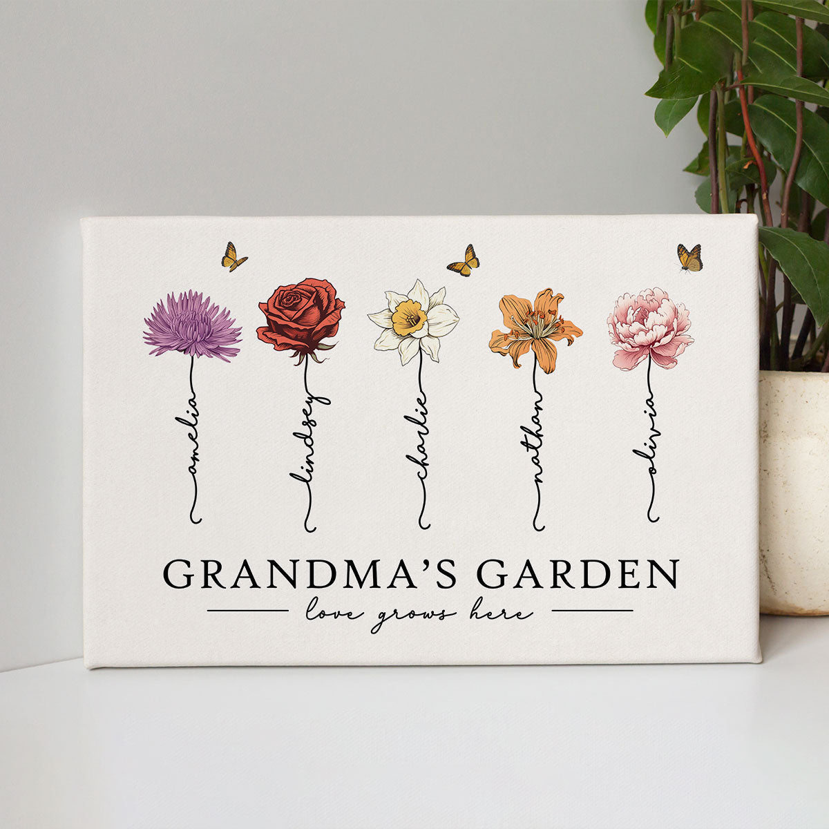 Personalized Canvas - Grandma‘s Garden-CustomLove