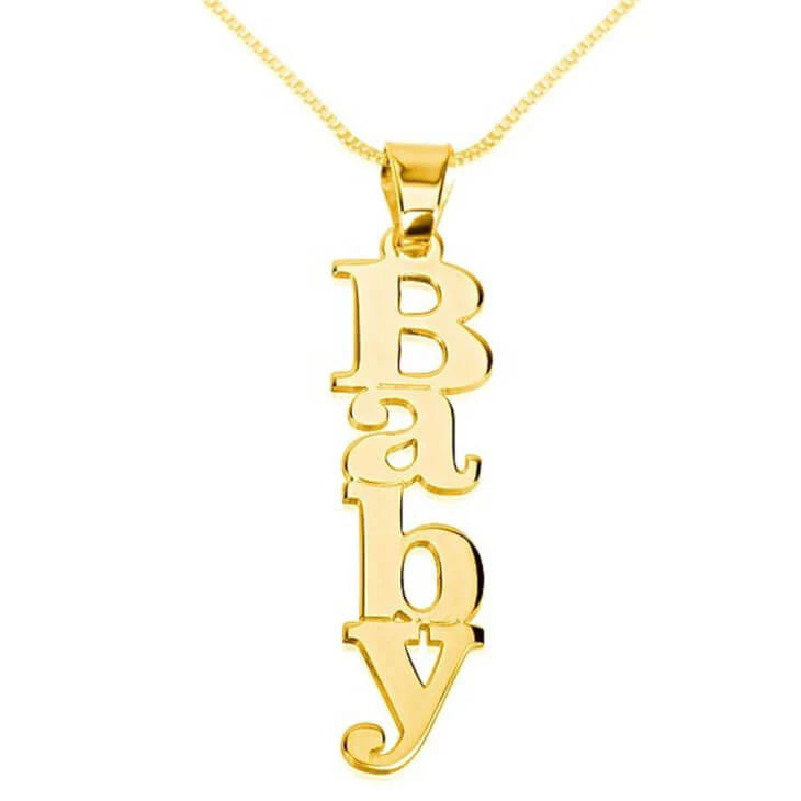 Personalized Vertical Style Name Necklace-CustomLove