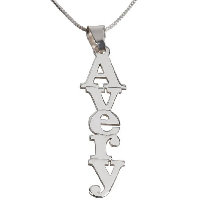Personalized Vertical Style Name Necklace-CustomLove