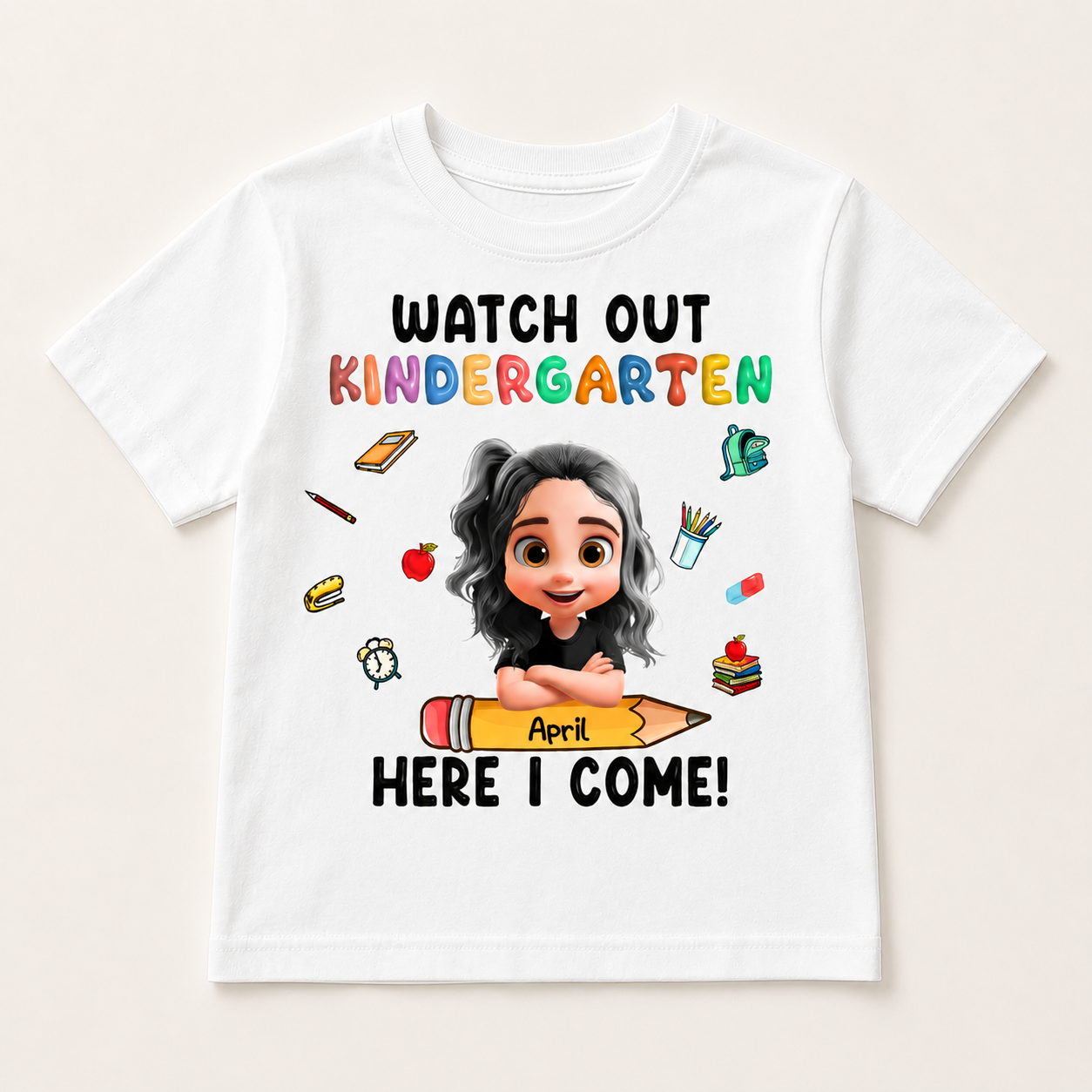 Personalized Watch Out Kindergarten T-Shirt for Kids