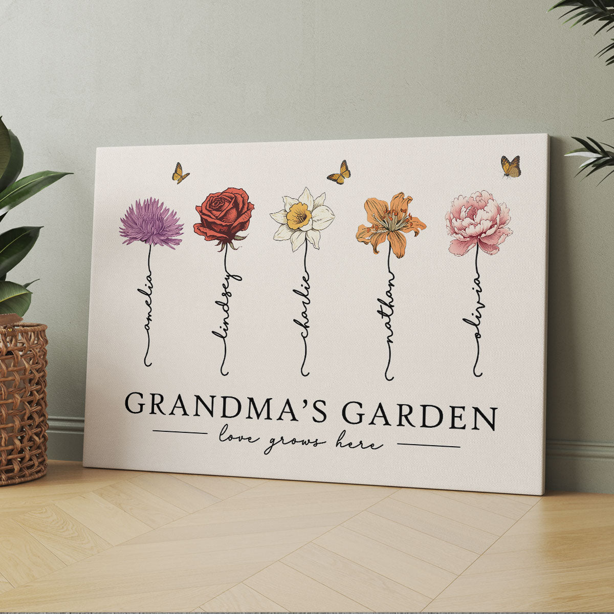 Personalized Canvas - Grandma‘s Garden-CustomLove
