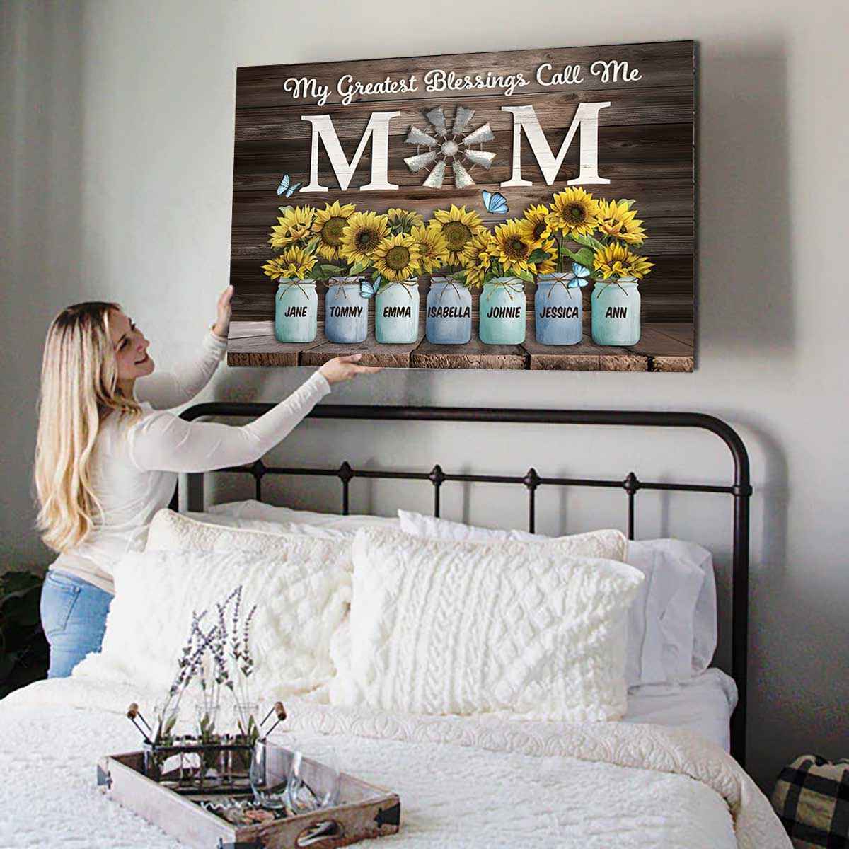 Personalized Canvas "My Greatest Blessings Call Me Mom" - CustomLove