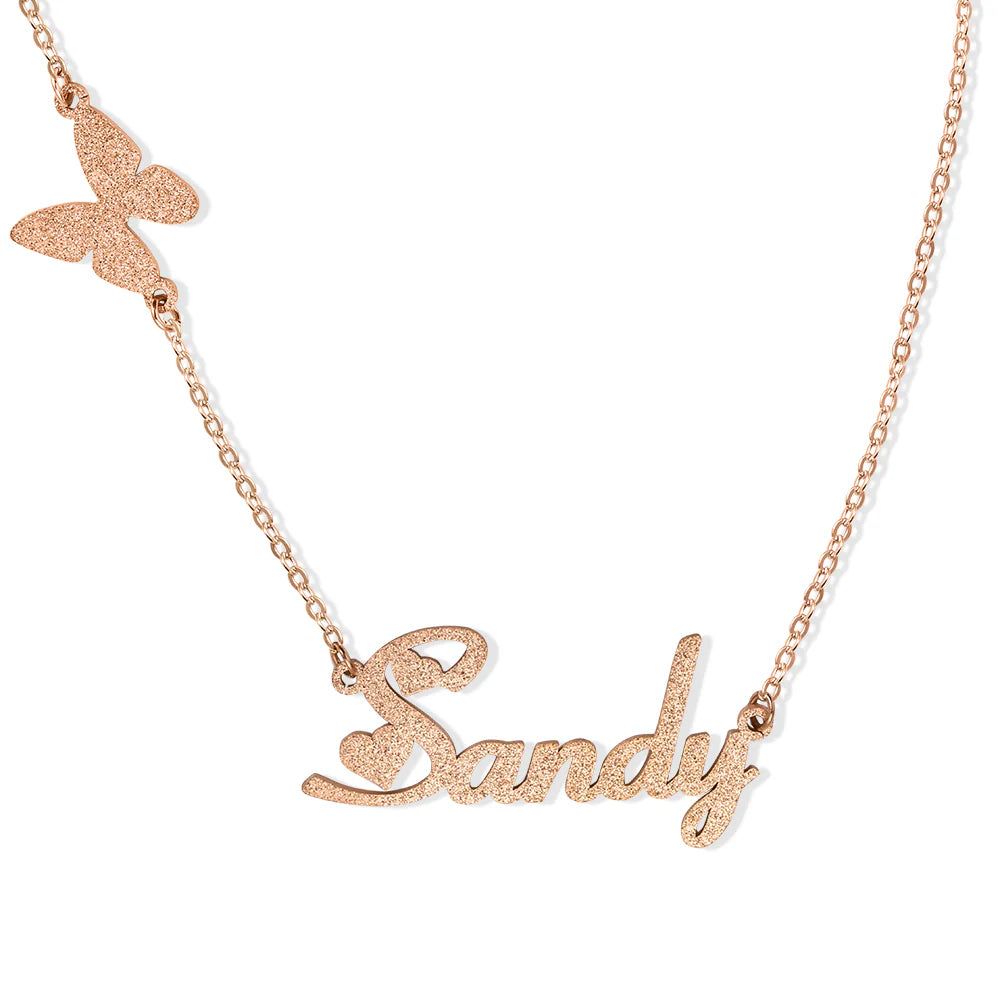 Personalized Butterfly Name Necklace