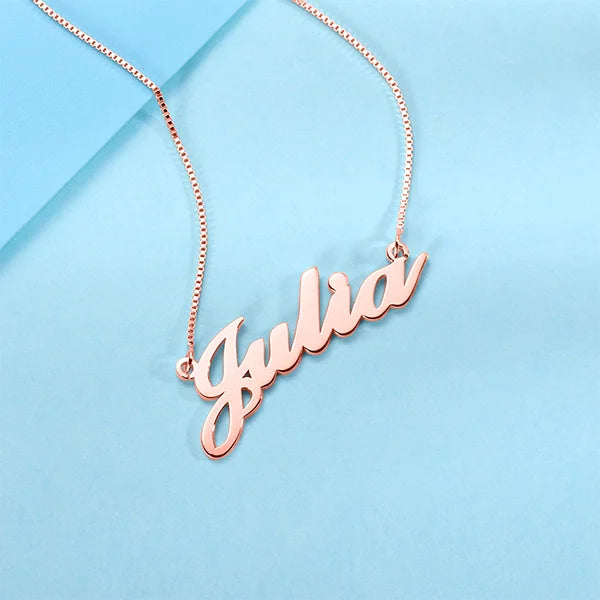 Gold Plated Silver Julia Style Name Necklace