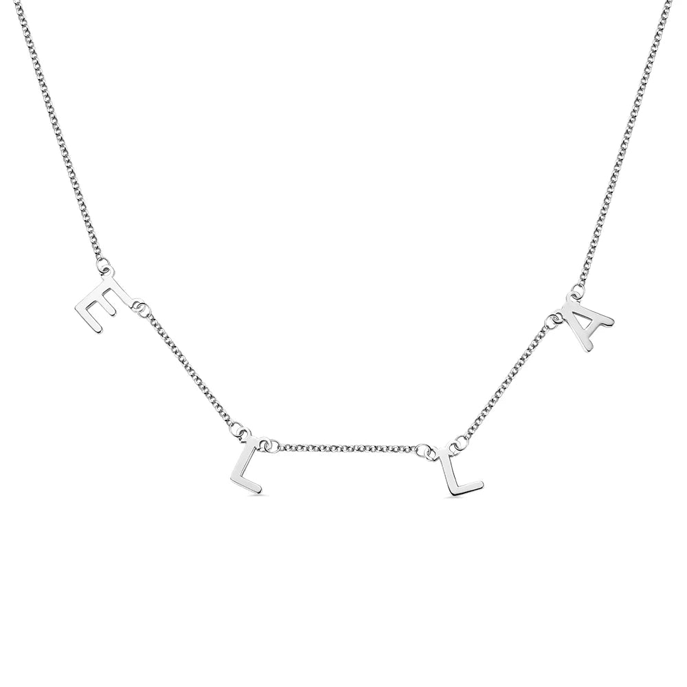 Personalized Letter Necklace in Silver