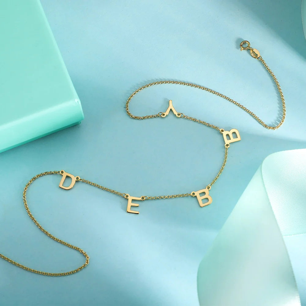 Personalized Letter Necklace in Silver