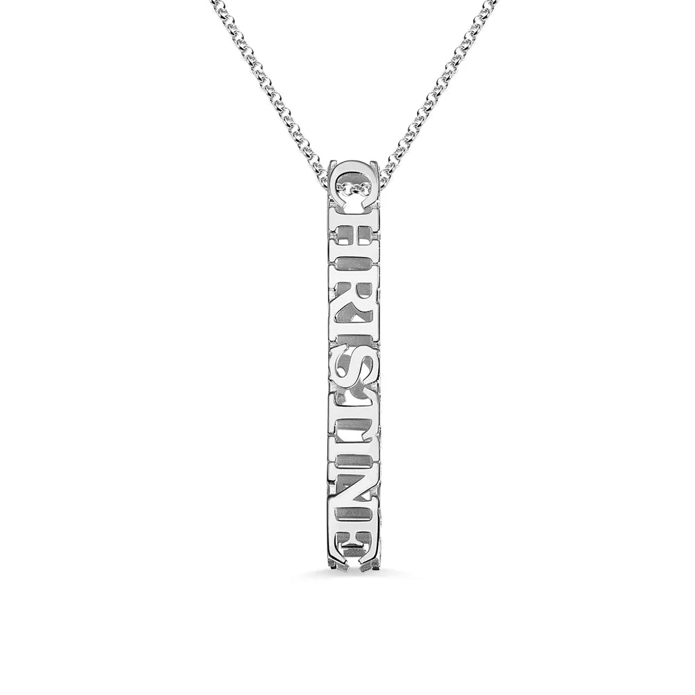 Personalized Cubic Bar Name Necklace