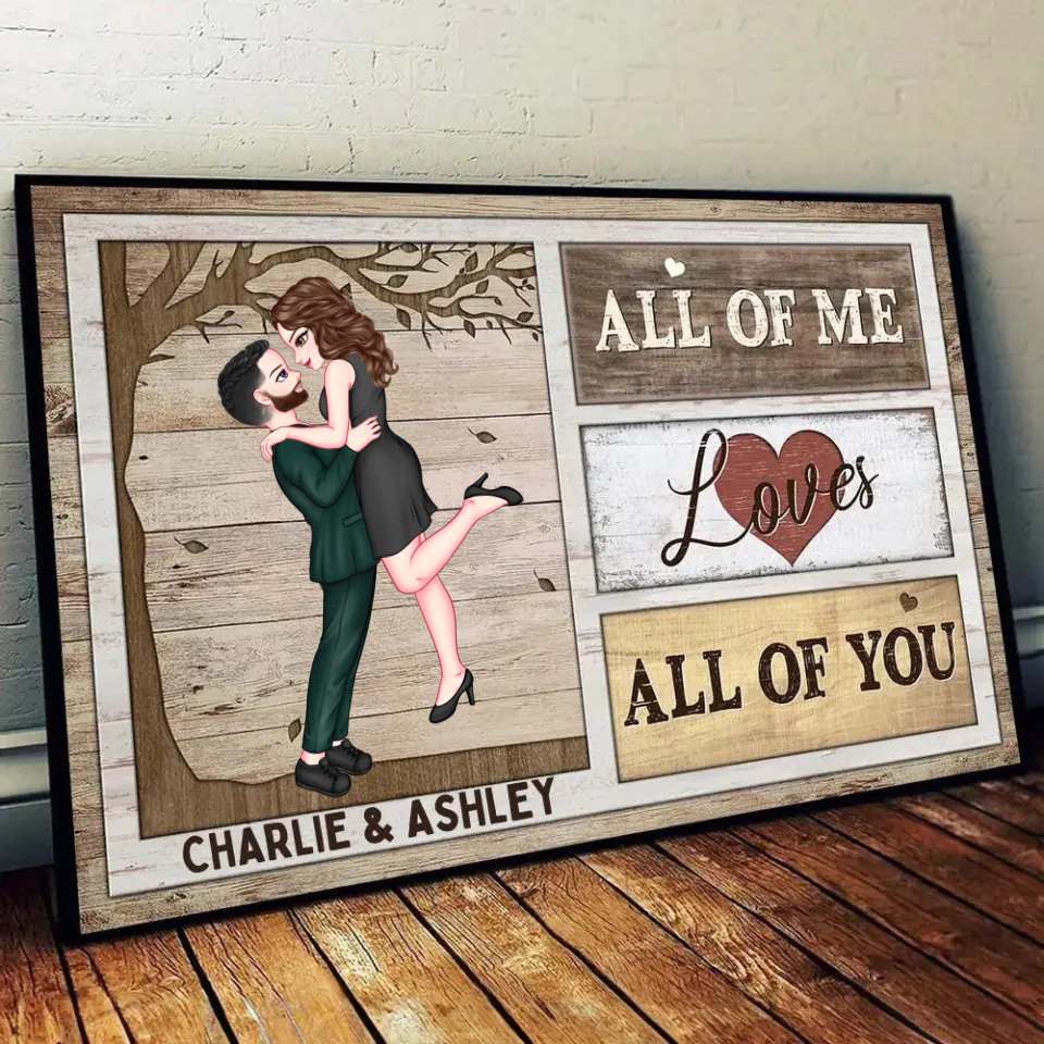 Personalized Canvas "All of Me Loves All of You"