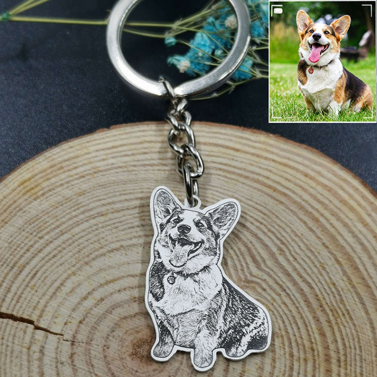 Personalized Photo Engraved Keychain