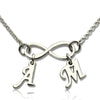 Personalized Infinity Necklace Double Initials-CustomLove