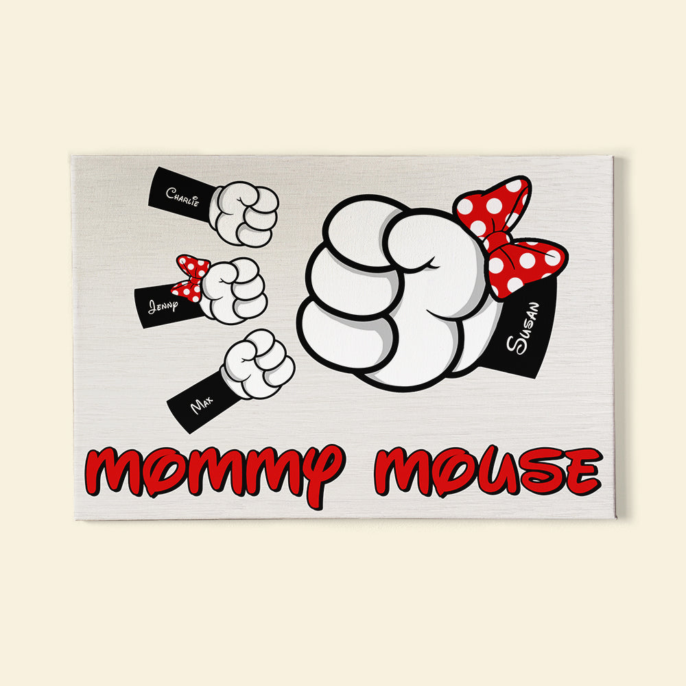 Personalized Gifts For Mom Canvas Print Mommy Mouse