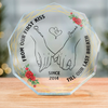 Personalized Custom Shaped Acrylic Plaque - From Our First Kiss