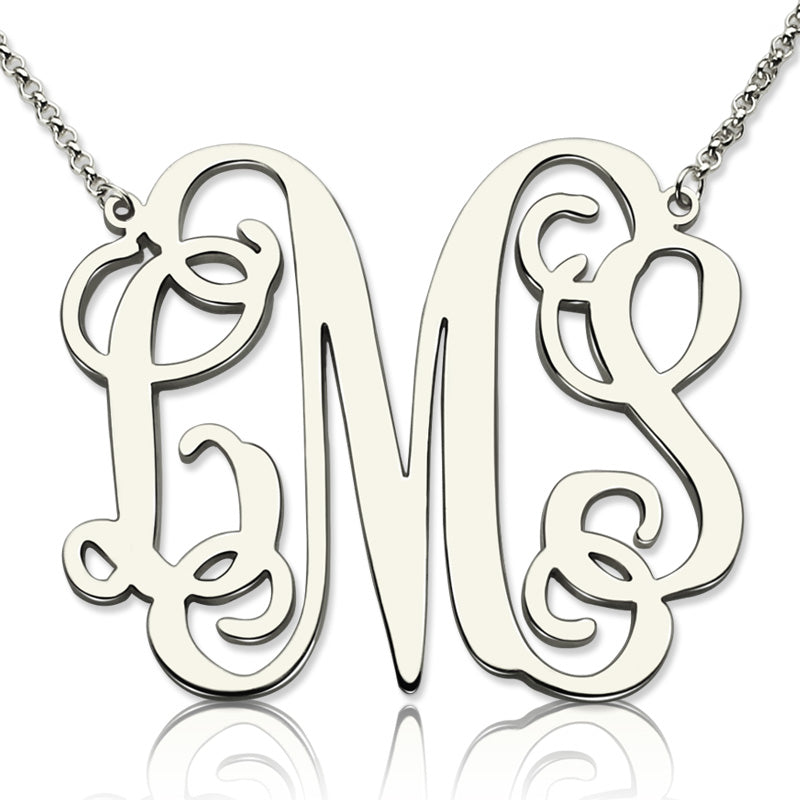 Personalized 1.65" XL Monogram Necklace In-CustomLove