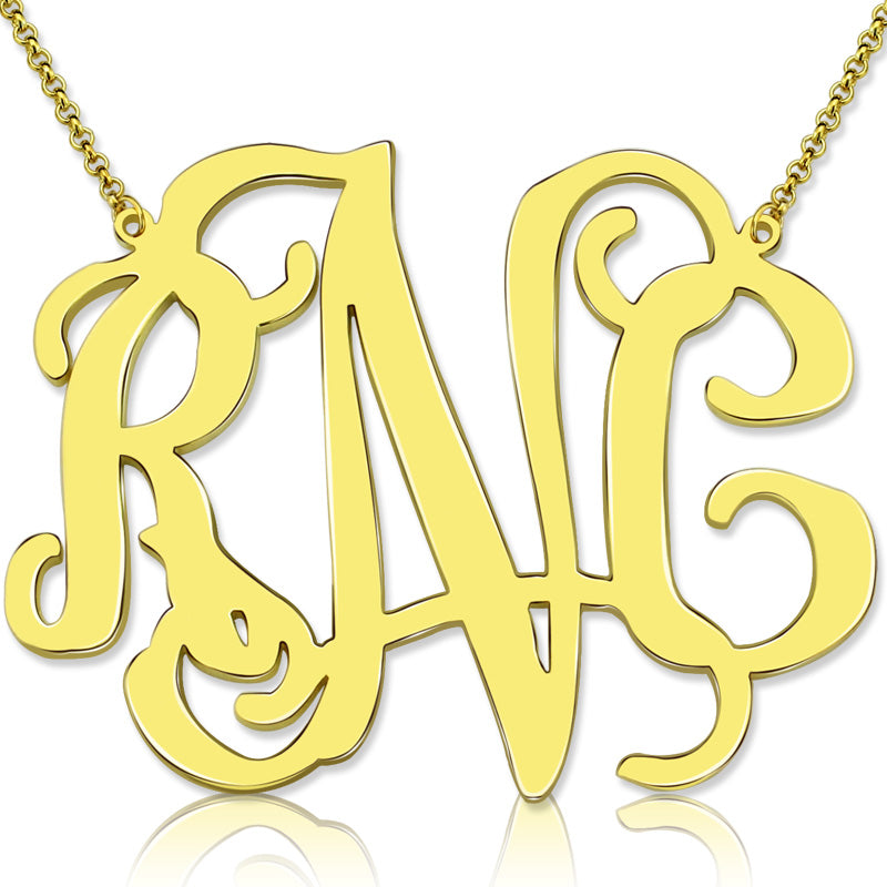 Personalized 2" XXL Celebrity Monogram Necklace