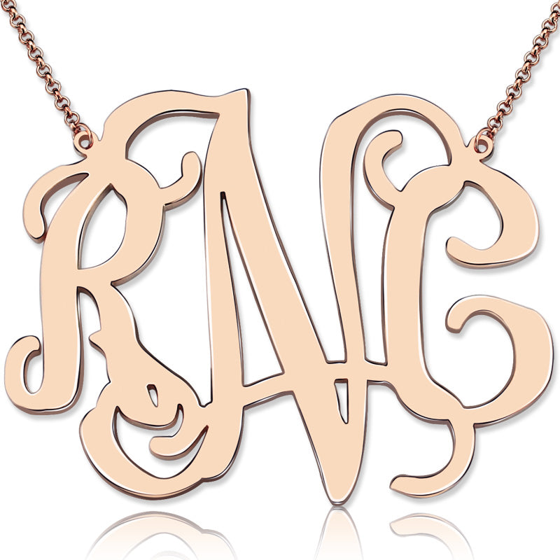 Personalized 2" XXL Celebrity Monogram Necklace